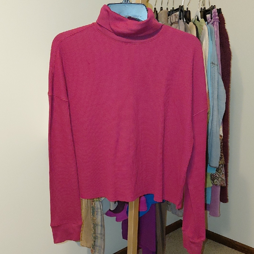 Calvin Klein Fuchsia Turtleneck Sweater